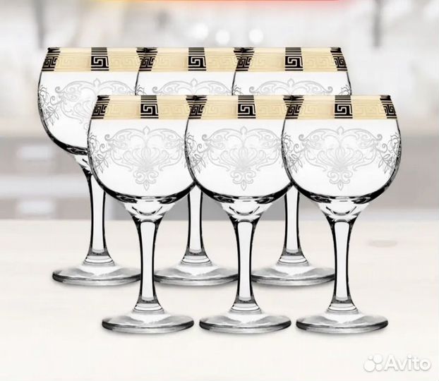 Набор бокалов для вина Барокко 6 шт
