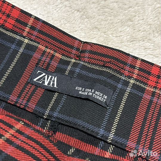 Юбка карандаш в клетку Zara