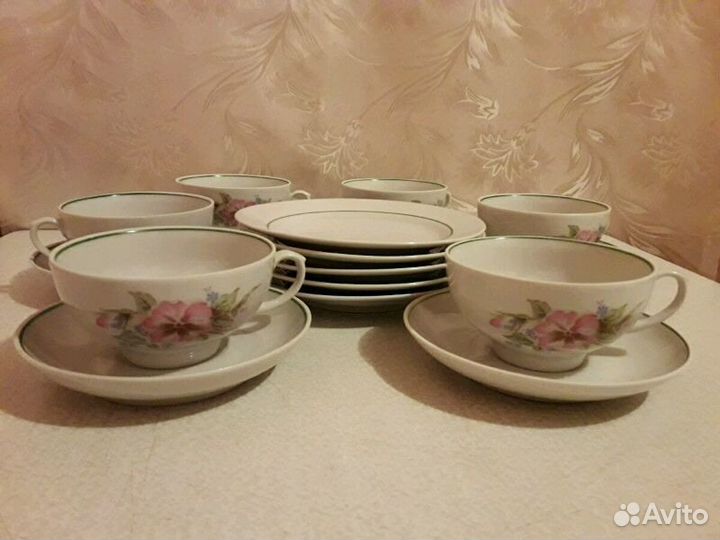 Посуда. Сервиз чайный Ифз, Дулёво. Менажница СССР