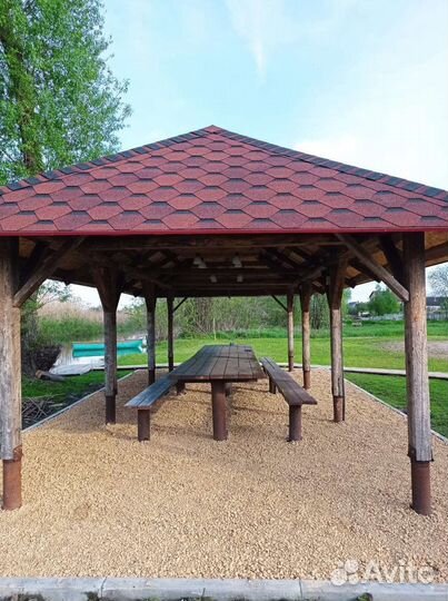 Беседка аренда отдых у реки