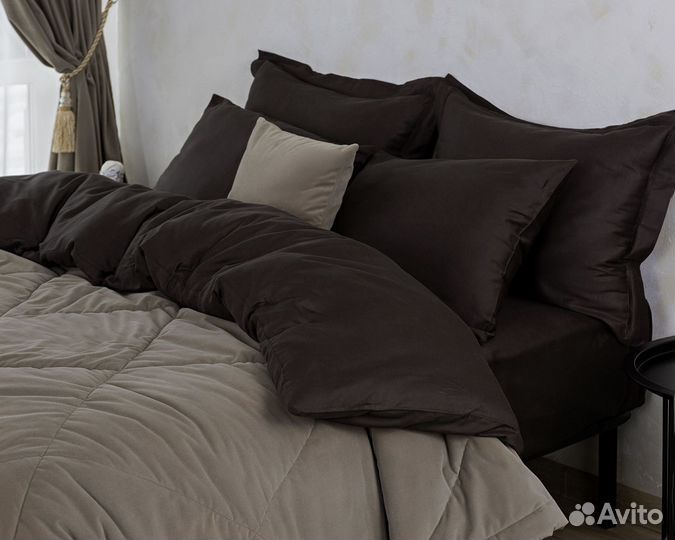 Покрывало Богема кофе на кровать