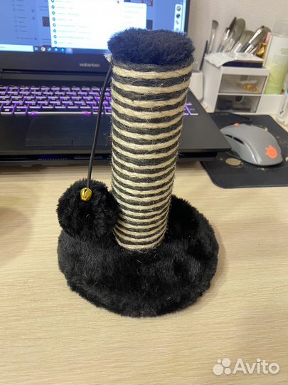 Когтеточка столбик и игрушка для котов