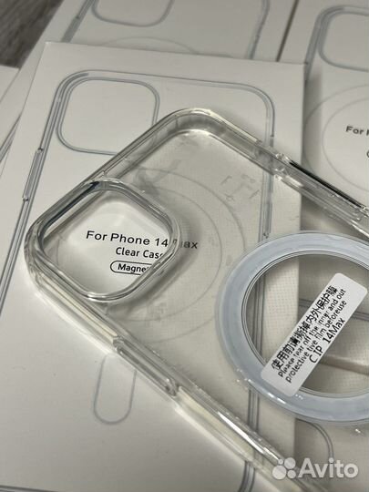 Чехол на iPhone 14 plus magsafe прозрачный