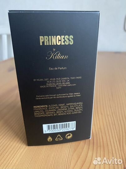 Парфюмерная вода kilian paris princess 50 мл