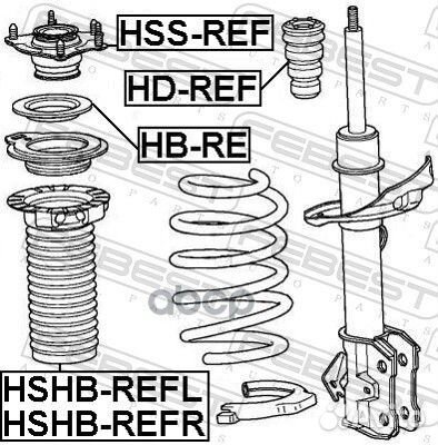 Пыльник амортизатора hshb-refl Febest