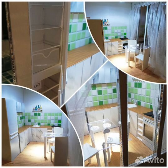 Домик для кукол с мебелью