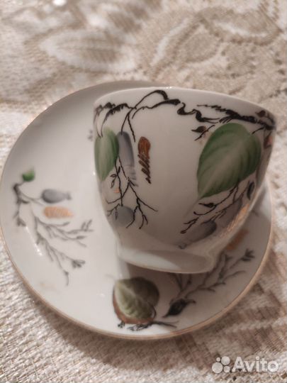 Чашка с блюдцем кофейная лфз СССР