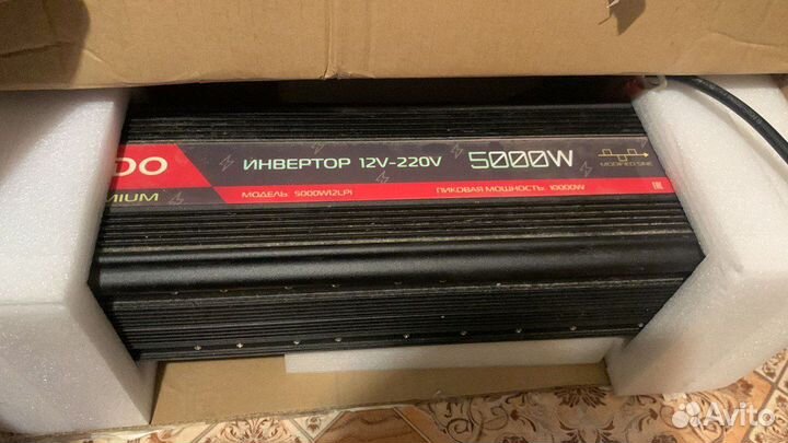 Инвертор 12-220V 5000W / преобразователь 12-220В