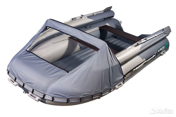 Лодка Gladiator E 380 X; св-темно серая