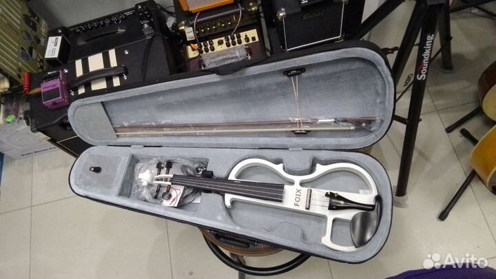 Электроскрипка, белая, Foix (Новая)