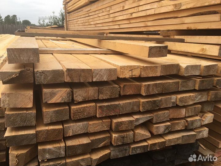 Доска обрезная естественной влажности хвоя 3–4 (CD