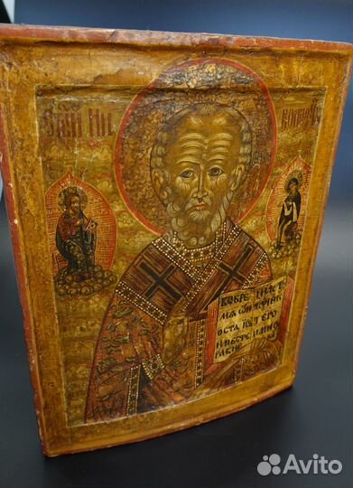 Икона Святой Николай Чудотворец ковчег 19 век