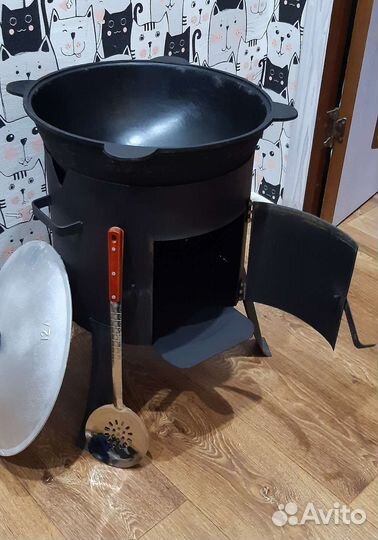 Казан 12 литров, печь, шумовка