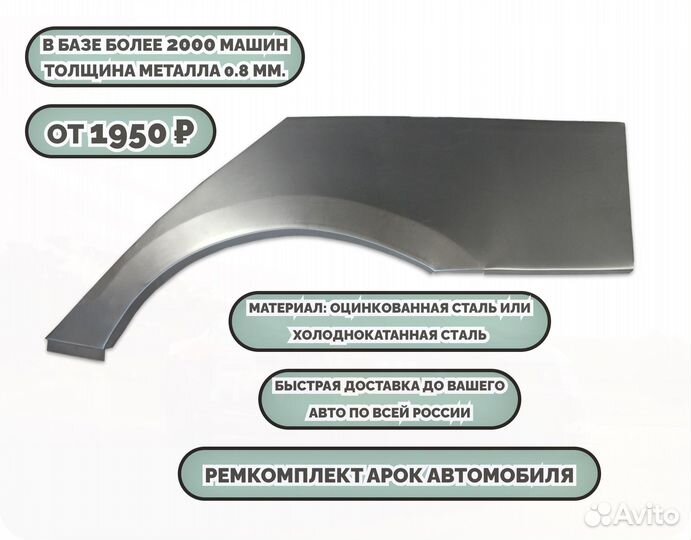 Ремкомплект арок на автомобиль