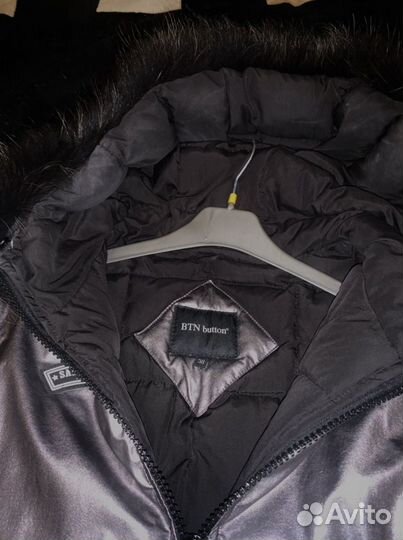 Пальто- пуховик зимний с натуральным мехом