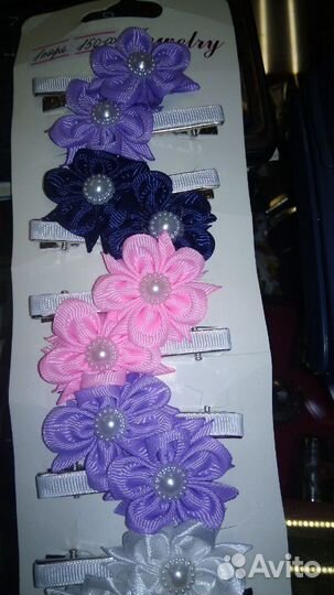 Бантики-резинки для волос, зажимы