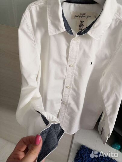 Рубашкм H&M рост 128 белая
