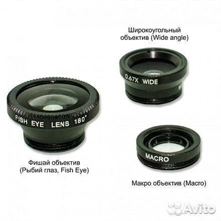 Объектив телефон 3 линзы