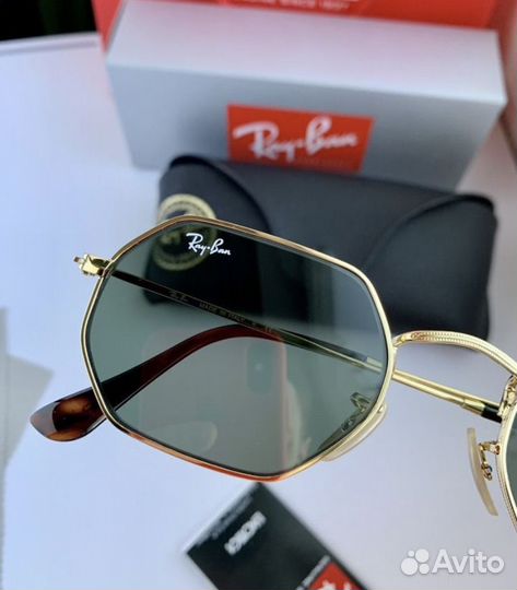 Очки ray ban octagonal зеленые