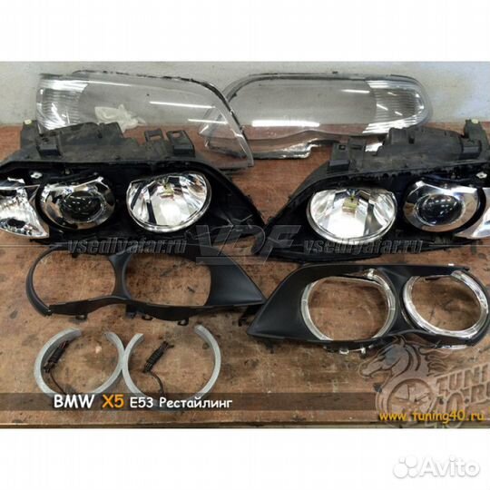 Светодиодные Ангельские глазки BMW X5 E53 Рестайли