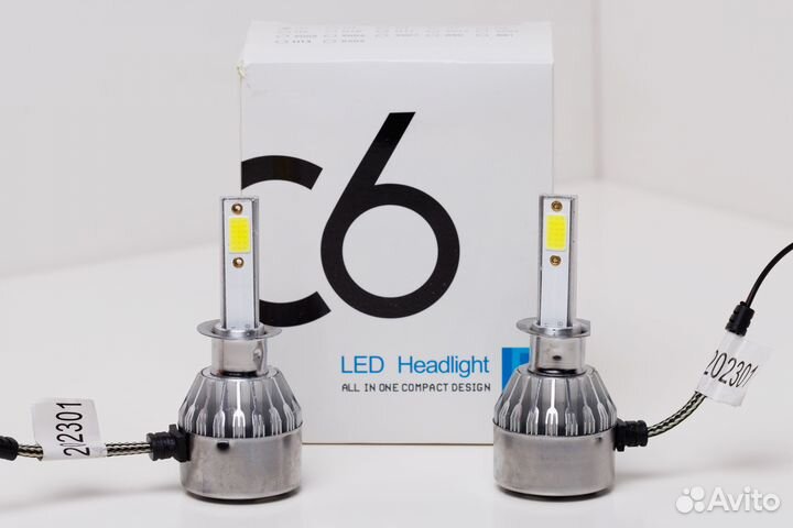 C6 LED Лампа Н1 18Ват 12-24V