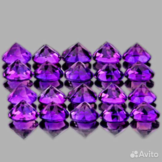 Аметист натуральный 2,95Ct 3,0мм 30шт VVS Круг