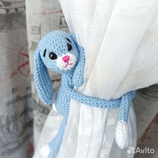 Подхваты для штор в детскую Зайчики ручной работы