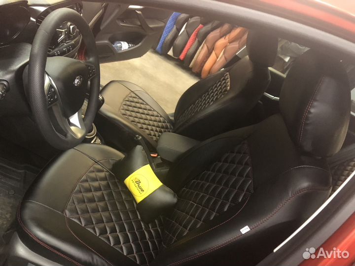 Авточехлы в ромб Лада Веста