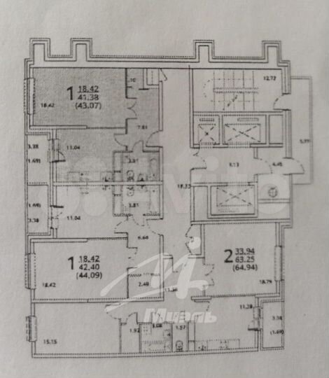 1-к. квартира, 43,1 м², 2/18 эт.