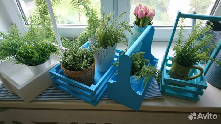 Вазы и декоративные ящики для цветов