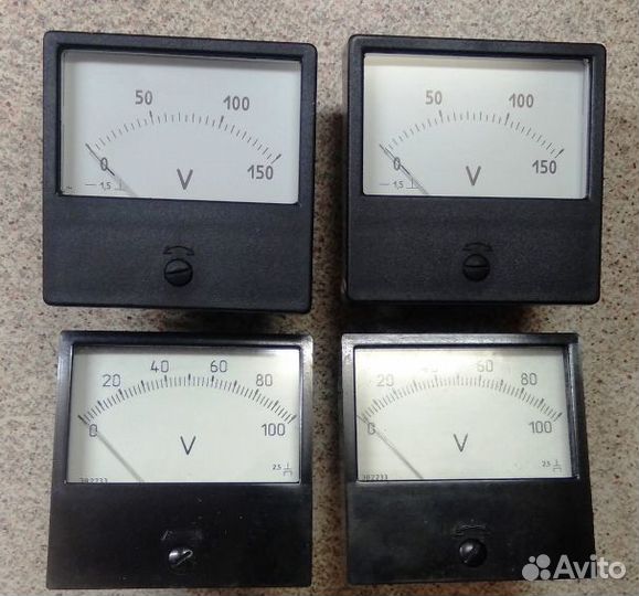 Амперметр 50mA,СССР. Вольтметр 0-100,150V гост