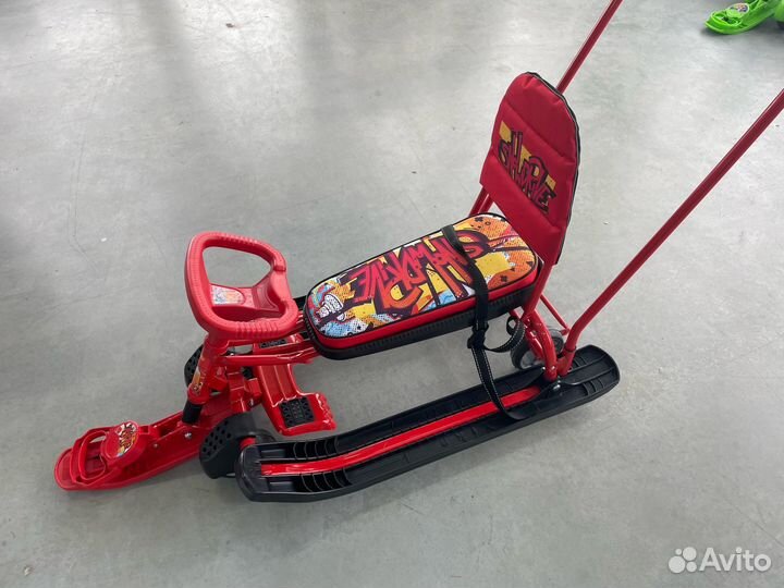 Снегокат Тимка Спорт 6 с ручкой и колесами