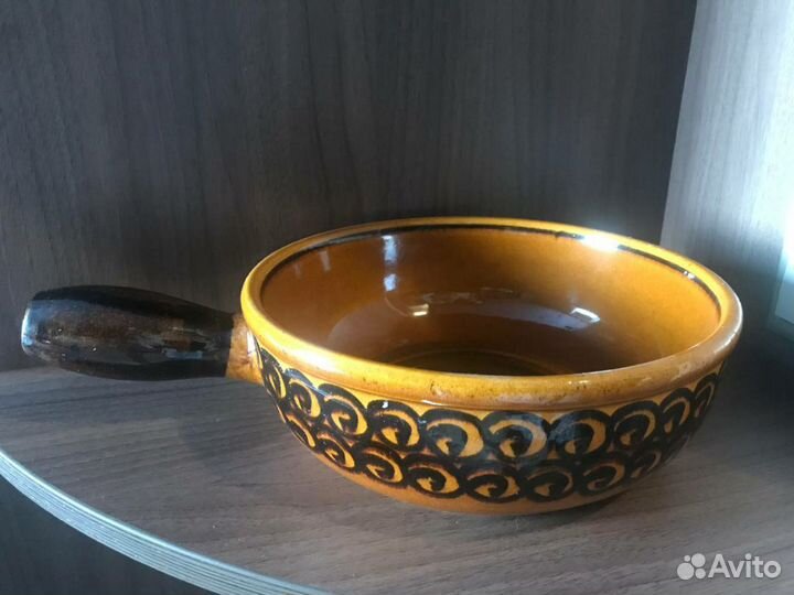 Горшок ковш новый керамика глазурь