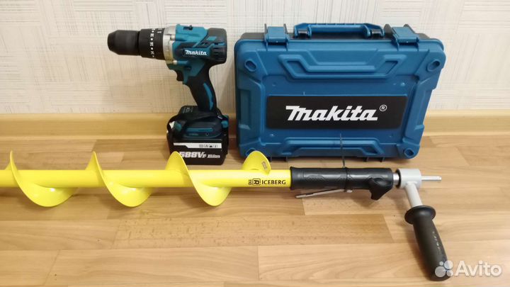 Шуруповёрт с ледобуром для зимней рыбалки