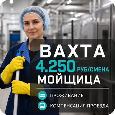 Мойщица на пр-во, вахта (Смоленская область)