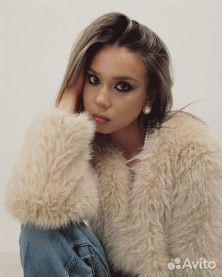 Шуба reserved укороченная из экомеха