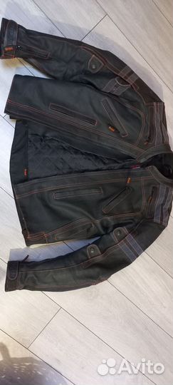 Мотокуртка кожаная мужская 52