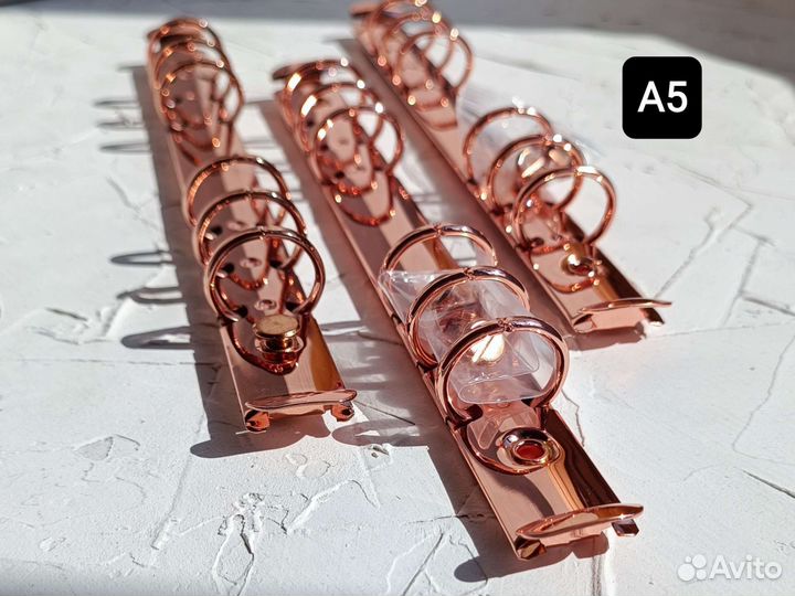 Кольцевой механизм А5 2см розовое золото