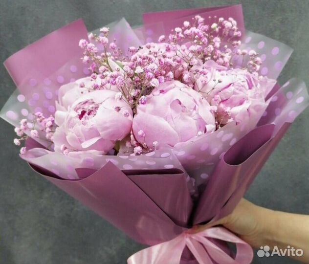 Доставка 46-10-00. Букет воздушных пионов
