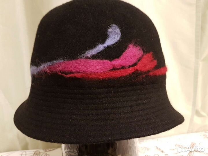 Панама-шерсть, шапка бини, перчатки удлинен.шерсть