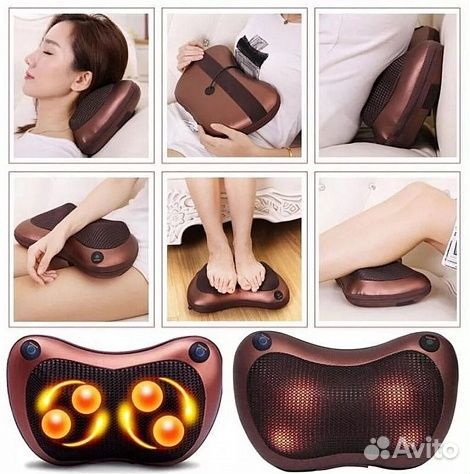 Массажная подушка для спины, шеи и плеч