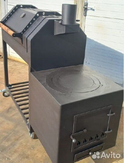 Смокер-мангал 5в1 с квадратной печью