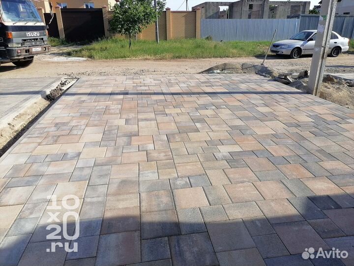 Тротуарная плитка, бордюры с работой под ключ