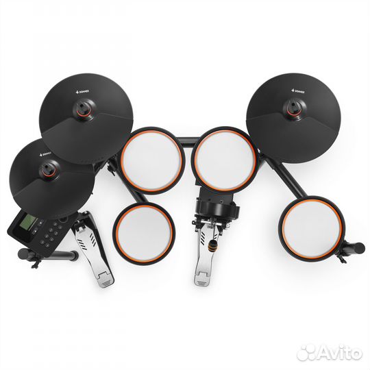 Электронная ударная установка Donner DED-100 5 Drums 3 Cymbals (в комплекте аксессуары)
