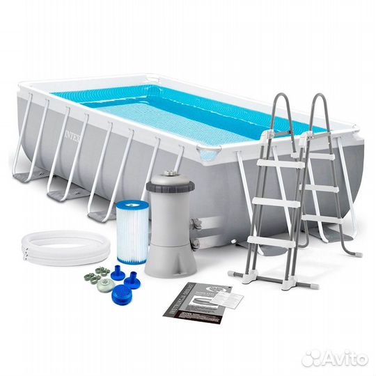 Каркасный бассейн 400*200*122 intex прямоугольный