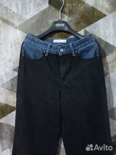 Джинсы женские широкие трубы