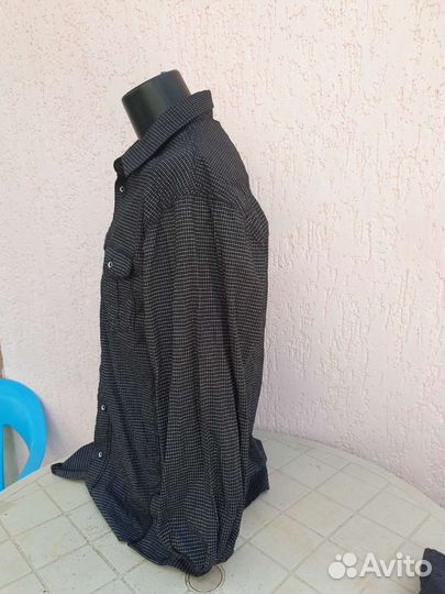 Рубашка Мужская 100 Хлопок XXL Ретро Подарок