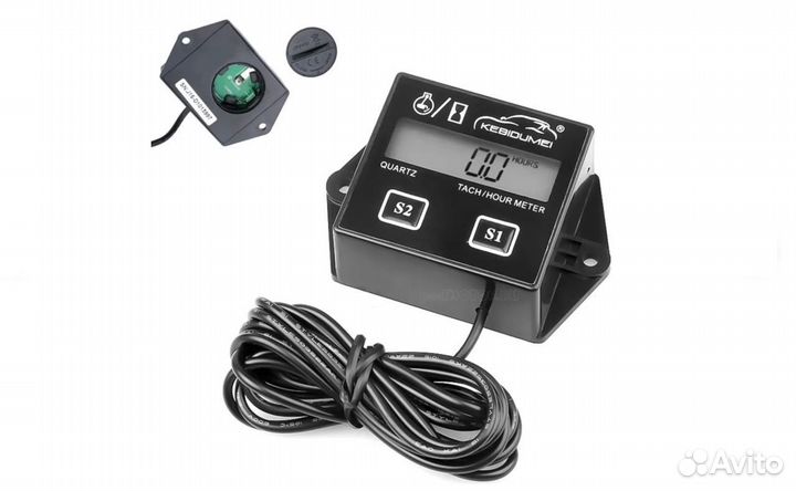 Цифровой тахометр счётчик моточасов с лючком и без