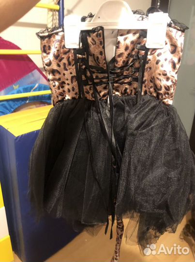 Платье-костюм леопарда для девочки