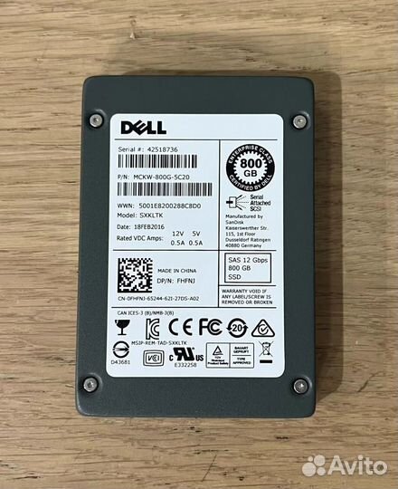 Dell 989R8 sxkltk 800GB